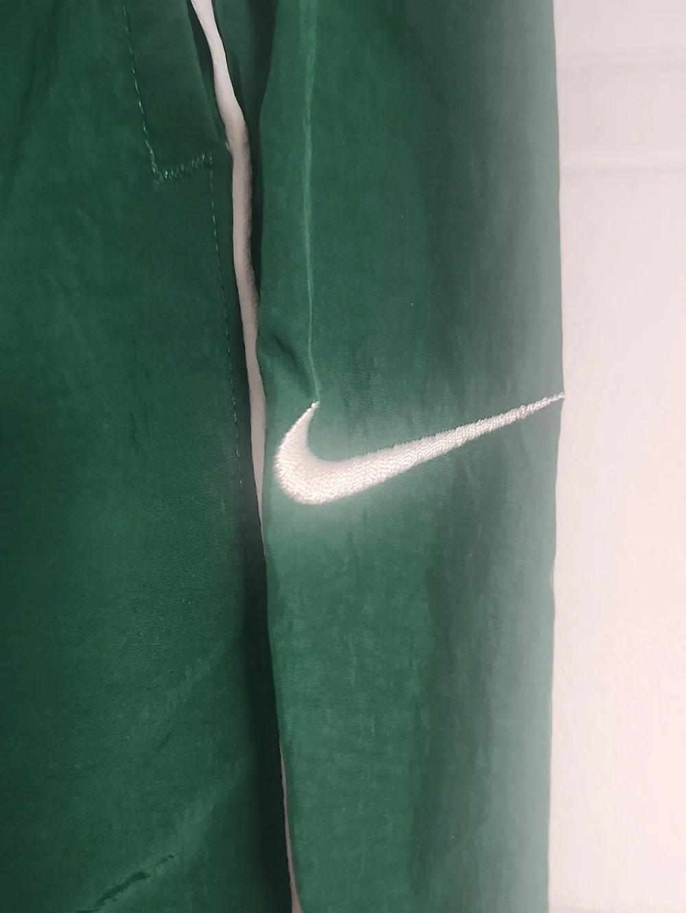 Nike Dark Green Track Pants with White Piping